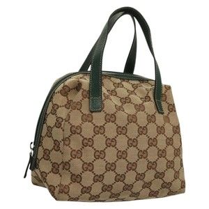 Gucci Zip Around Bowling Bag Beige Canvas handbag